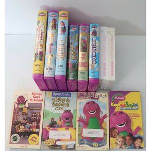 Lot of 12 Barney, Barney & Friends, Barney Goes to School, Rides in a Car - Rare